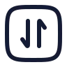 Square Arrow Data Transfer Vertical icon preview