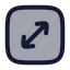 Squarearrowdiagonal icon with duotone rounded style