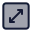 Squarearrowdiagonal icon with duotone standard style