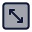 Squarearrowdiagonal icon with duotone standard style