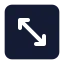 Squarearrowdiagonal icon with solid standard style