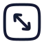 Squarearrowdiagonal icon with stroke rounded style