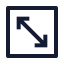 Squarearrowdiagonal icon with stroke sharp style