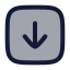 Squarearrowdown icon with duotone rounded style