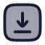 Squarearrowdown icon with duotone rounded style