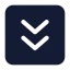 Squarearrowdowndouble icon with solid standard style
