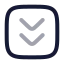 Squarearrowdowndouble icon with twotone rounded style