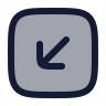 Square Arrow Down Left icon preview