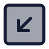 Square Arrow Down Left icon preview