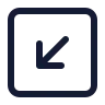 Square Arrow Down Left icon preview