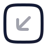 Square Arrow Down Left icon preview