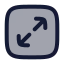 Squarearrowexpand icon with duotone rounded style