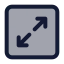 Squarearrowexpand icon with duotone standard style