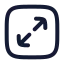 Squarearrowexpand icon with stroke rounded style