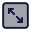 Squarearrowexpand icon with duotone standard style