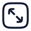 Squarearrowexpand icon with stroke rounded style