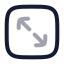 Squarearrowexpand icon with twotone rounded style