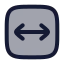 Squarearrowhorizontal icon with duotone rounded style