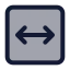 Squarearrowhorizontal icon with duotone standard style