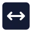 Squarearrowhorizontal icon with solid standard style