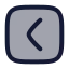 Squarearrowleft icon with duotone rounded style