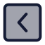 Squarearrowleft icon with duotone standard style