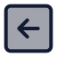 Squarearrowleft icon with duotone standard style