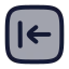 Squarearrowleft icon with duotone rounded style