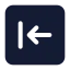 Squarearrowleft icon with solid standard style