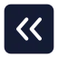 Squarearrowleftdouble icon with solid standard style