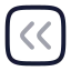 Squarearrowleftdouble icon with twotone rounded style
