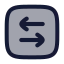 Squarearrowleftright icon with duotone rounded style