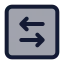 Squarearrowleftright icon with duotone standard style