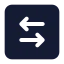 Squarearrowleftright icon with solid standard style