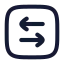 Squarearrowleftright icon with stroke rounded style