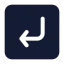 Squarearrowmovedownleft icon with solid standard style