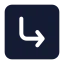 Squarearrowmovedownright icon with solid standard style