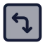 Squarearrowmoveleftdown icon with duotone standard style