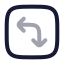 Squarearrowmoveleftdown icon with twotone rounded style