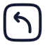 Squarearrowmoveleftup icon with stroke rounded style