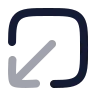 Square Arrow Out Down Left icon preview