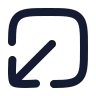 Square Arrow Out Down Left icon preview