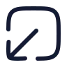 Square Arrow Out Down Left icon preview
