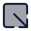 Squarearrowoutdownright icon with duotone standard style