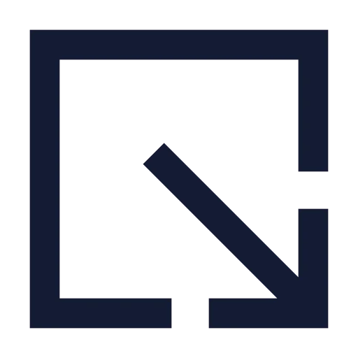 Square Arrow Out Down Right Icon in Solid Sharp style