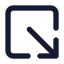 Squarearrowoutdownright icon with solid standard style