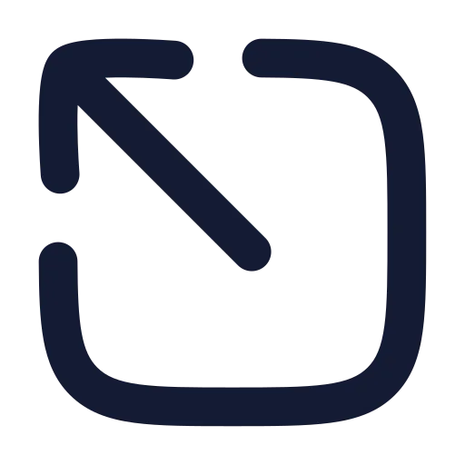 Square Arrow Out Up Left Icon in Solid Rounded style