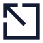 Squarearrowoutupleft icon with solid sharp style