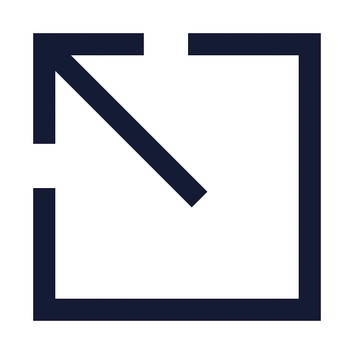 Square Arrow Out Up Left Icon in Stroke Sharp style
