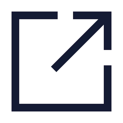 Square Arrow Out Up Right Icon in Stroke Sharp style